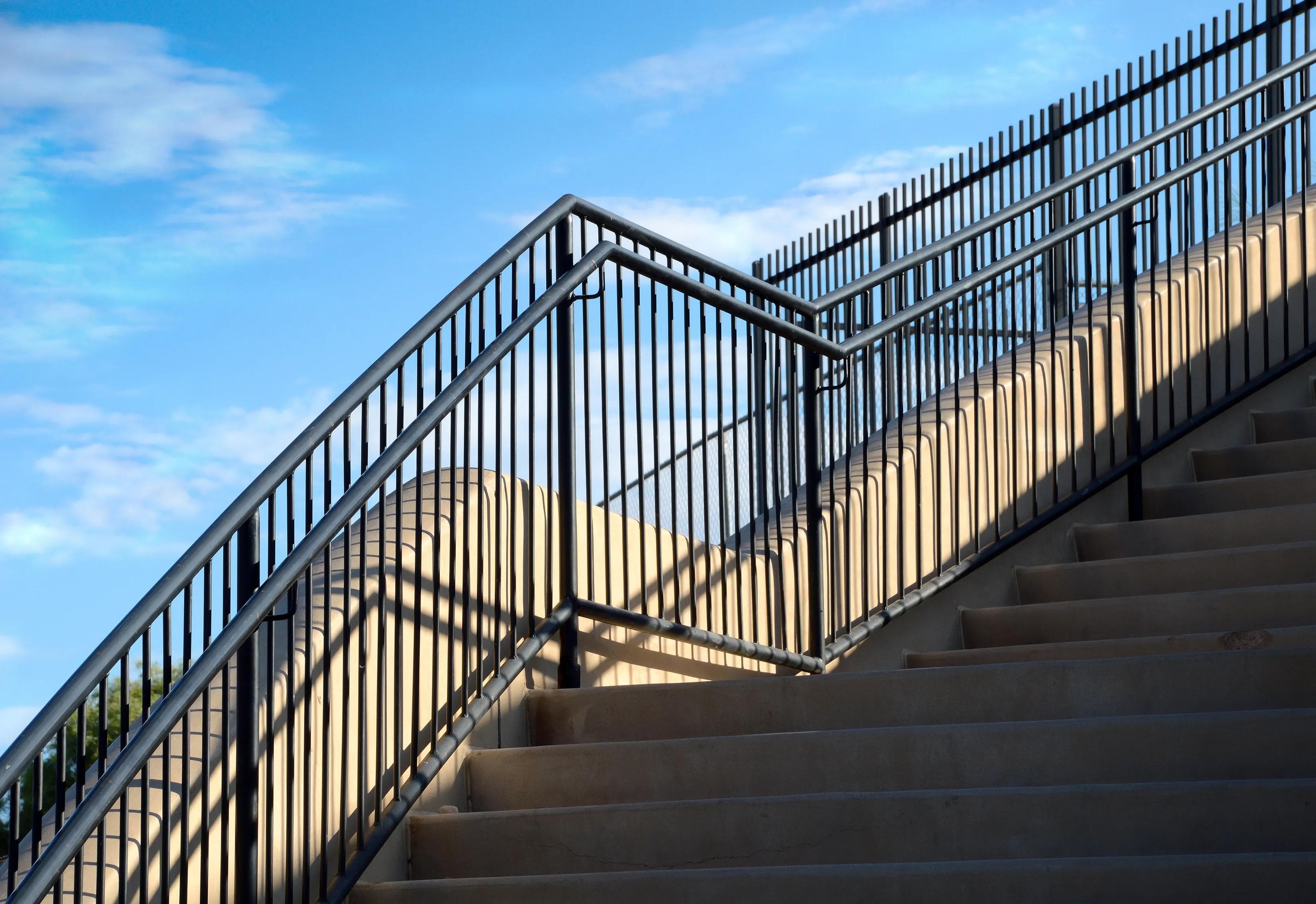 Modern steel railing installation by AggoPro Construction & Engineering in Bartlett, IL